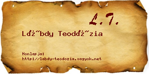 Lábdy Teodózia névjegykártya